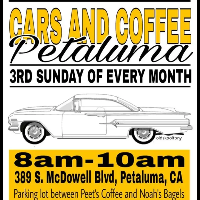 Sept 21 Petaluma Cars and Coffee

https://rallyresource.com/events/petaluma-cars-and-coffee-2025-09-21/