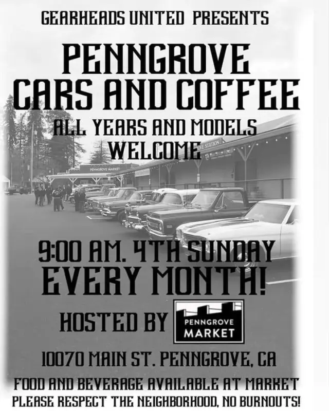 Sept 28 Penngrove Cars and Coffee

https://rallyresource.com/events/penngrove-cars-and-coffee-2025-09-28/